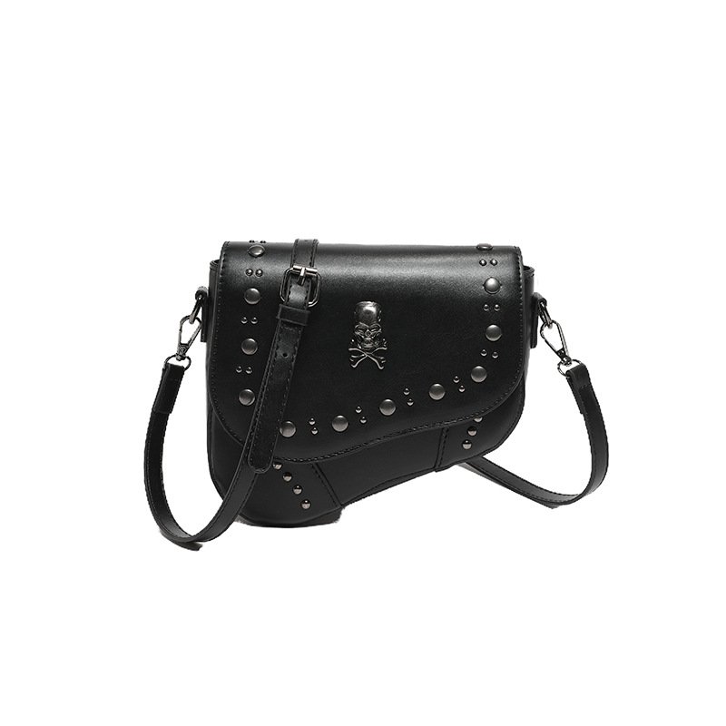 2024 New Arrivals Ladies Fashion Stylish Handbag Personalized PU Leather Skull Purse for Rave Festival Travel Party