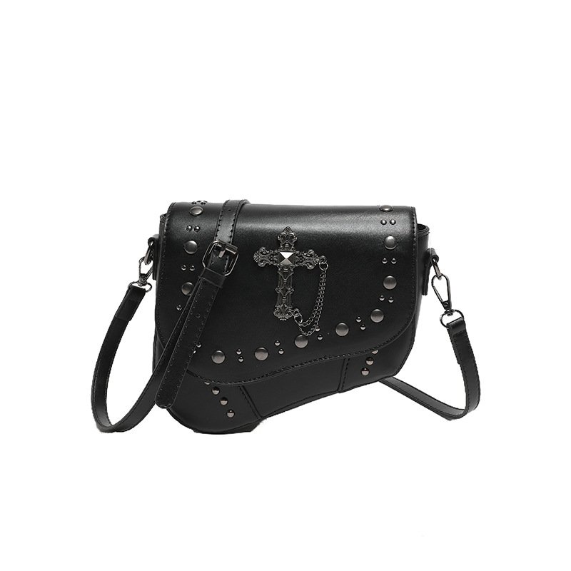 2024 New Arrivals Ladies Fashion Stylish Handbag Personalized PU Leather Skull Purse for Rave Festival Travel Party