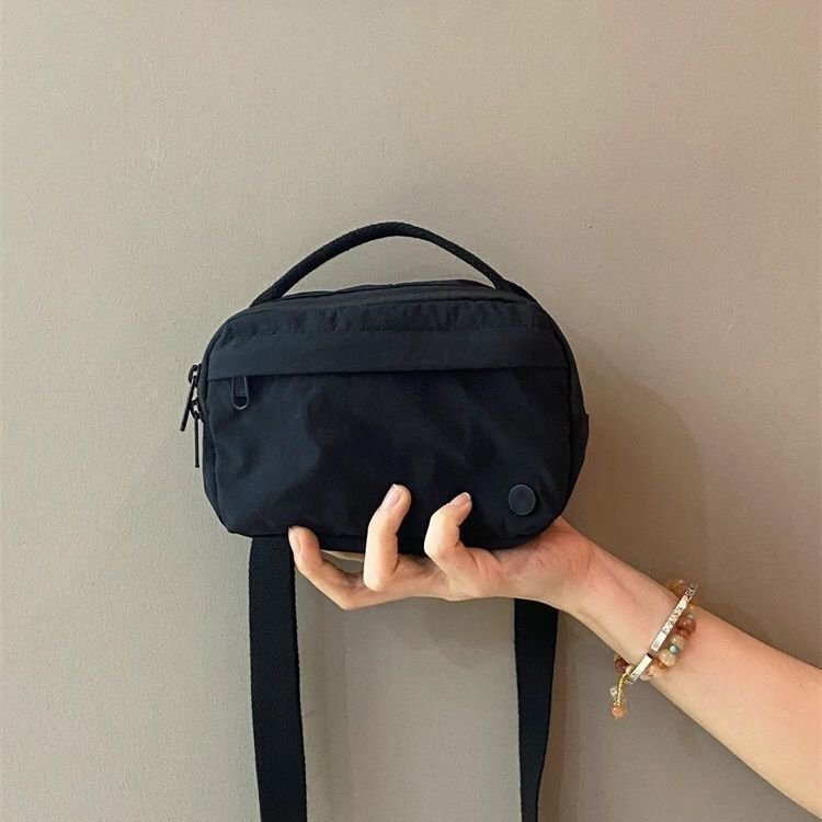 2024 Casual Trend Unisex Large Capacity Nylon Fanny Pack Women's Street Style Waist Bag Zipper Shoulder Crossbody Chest Belt