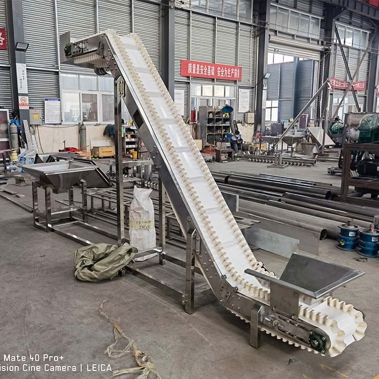 bucket elevator for sugar customize food grade cotton canvas conveyor belt round link chain bucket elevator