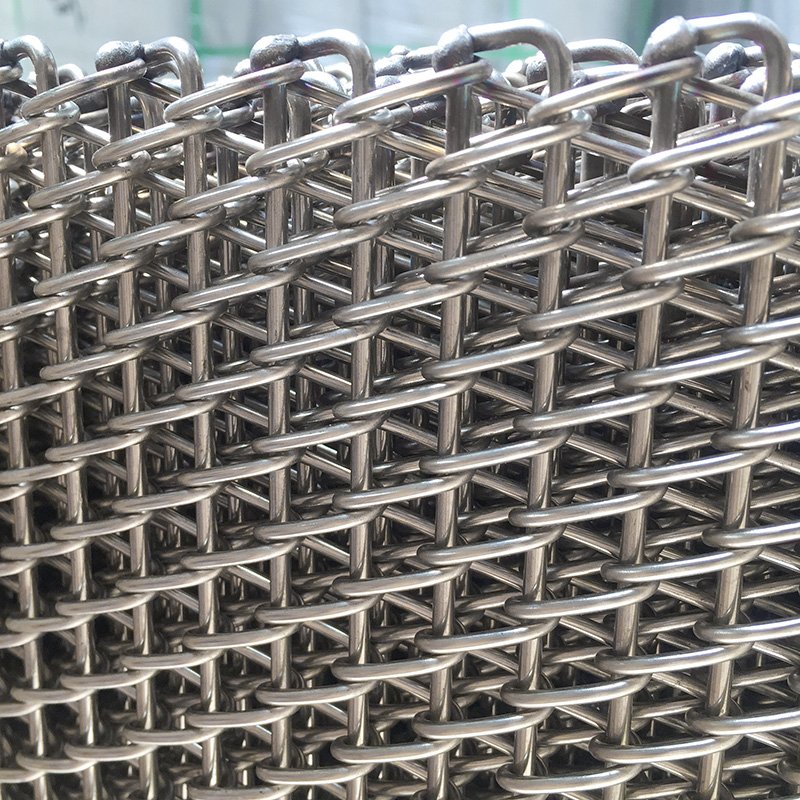 SS 304 316 Stainless steel spiral balance weave conveyor belts for furnace