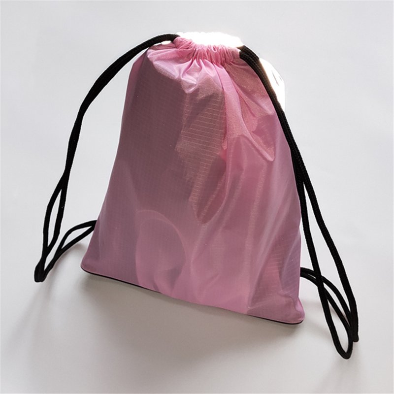 Sports Drawstring Backpack Reflective Protection Drawstring Bag Polyester OEM Unisex String Air Cushion Belt Soft Handle BY12587