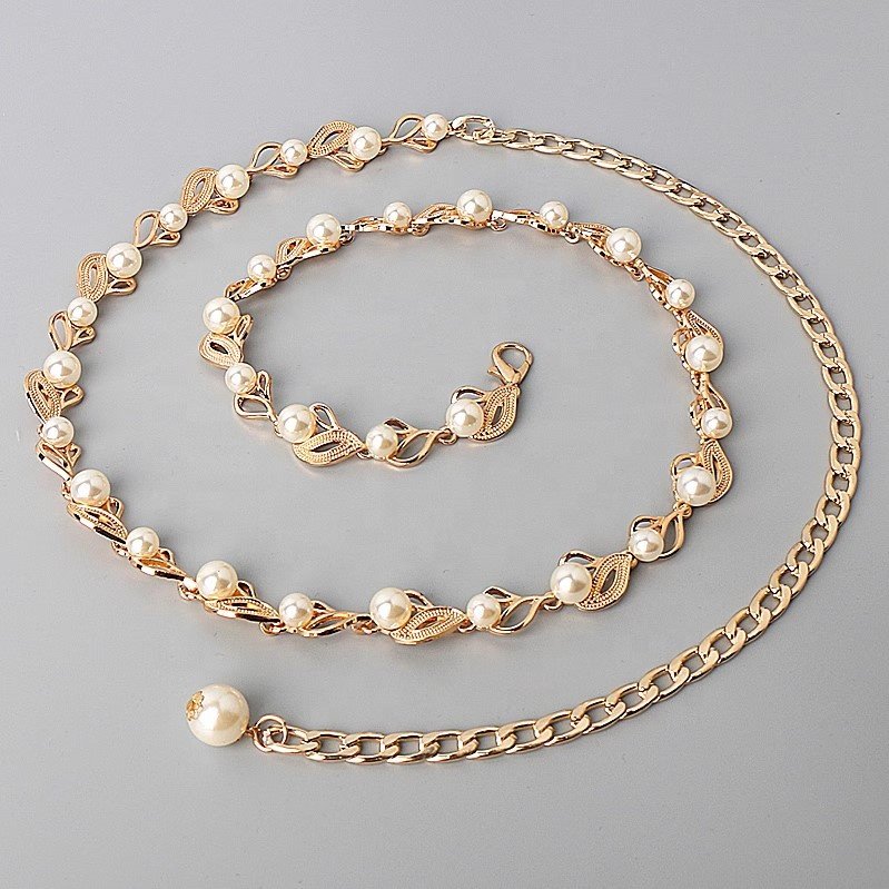 Simple Casual Ethnic Wind Ladies Wax Rope Waist Chain Accessories Flower Thin Belts for Women