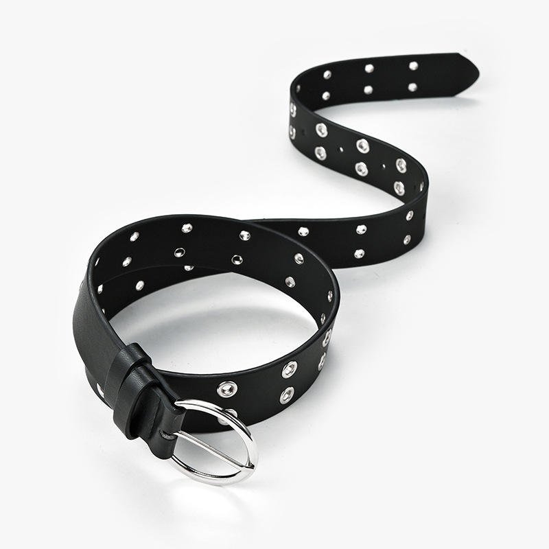 Wholesale Double Exhaust Eye Design Waist Belt For Ladies Fashion Belt Chain Punk Rivet Decoration