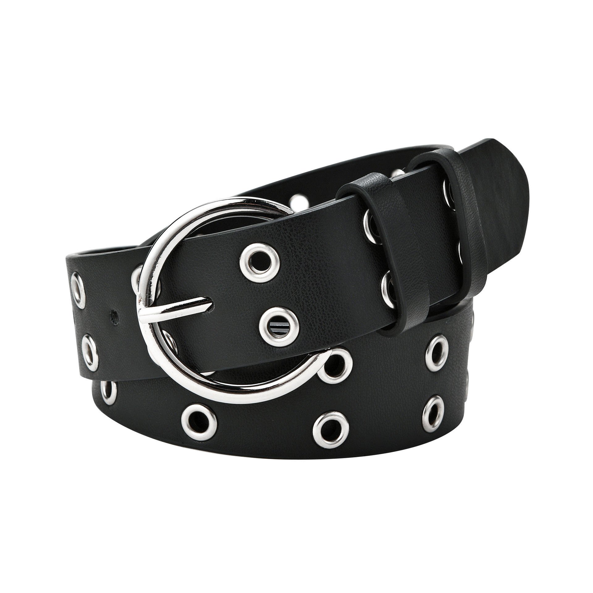 Wholesale Double Exhaust Eye Design Waist Belt For Ladies Fashion Belt Chain Punk Rivet Decoration