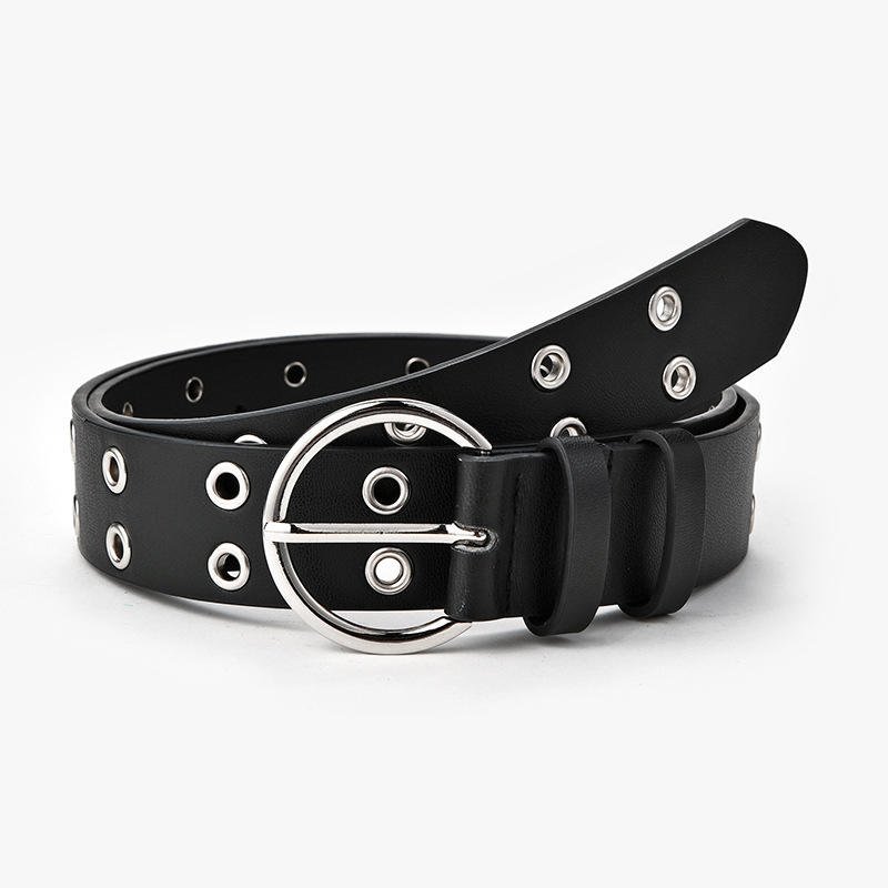 Wholesale Double Exhaust Eye Design Waist Belt For Ladies Fashion Belt Chain Punk Rivet Decoration