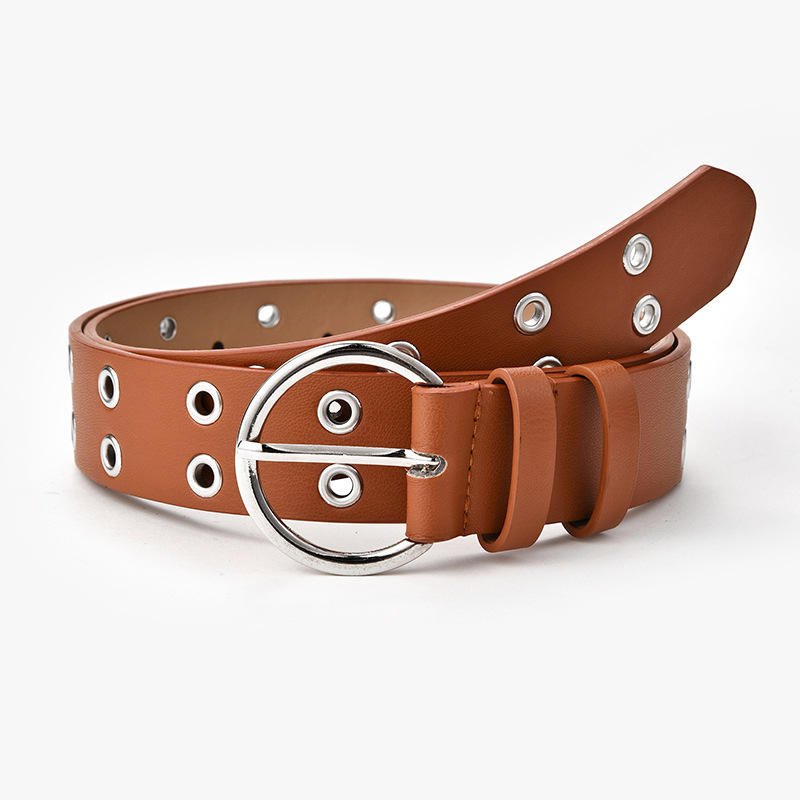 Wholesale Double Exhaust Eye Design Waist Belt For Ladies Fashion Belt Chain Punk Rivet Decoration
