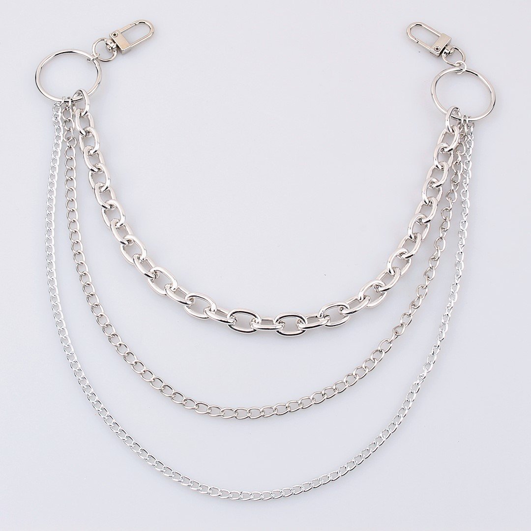 hot sells lock multi layer plated gold and silver waist chain belly chains fashionable design pant chain