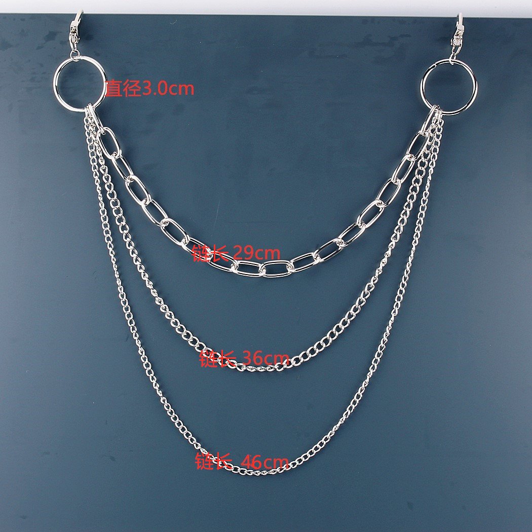 hot sells lock multi layer plated gold and silver waist chain belly chains fashionable design pant chain