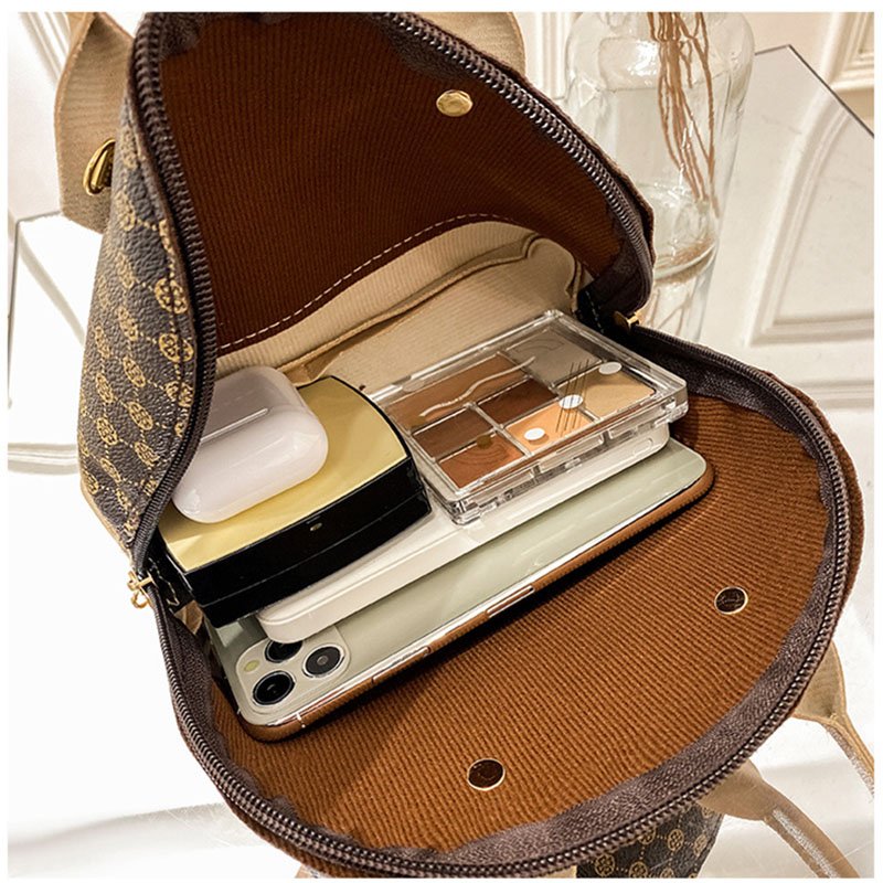New Women Designer Mini Cute Print Ladies Pu Leather Shell Shape Hand Bag Purse Messenger Crossbody Shoulder Phone Bag