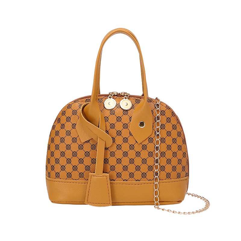 New Women Designer Mini Cute Print Ladies Pu Leather Shell Shape Hand Bag Purse Messenger Crossbody Shoulder Phone Bag