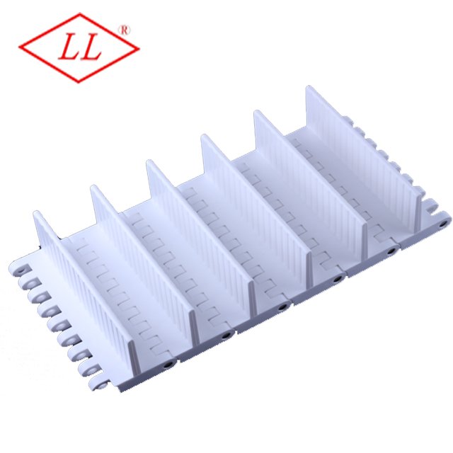 New Polypropylene Modular Belt with Cleat for Food Beverage Industry Plastic Chain Conveyor A-2 + A-3