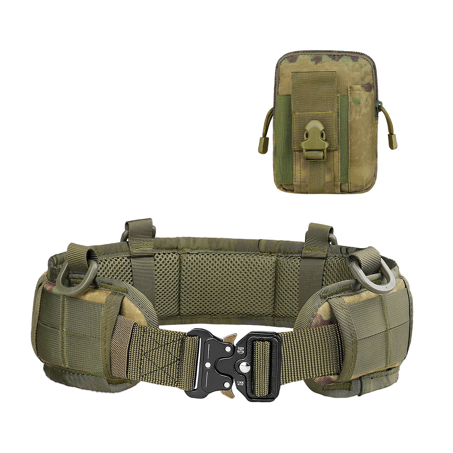 Men's Canvas Camouflage Outdoor Tactical Security Belt Nylon Fabric for War Battle