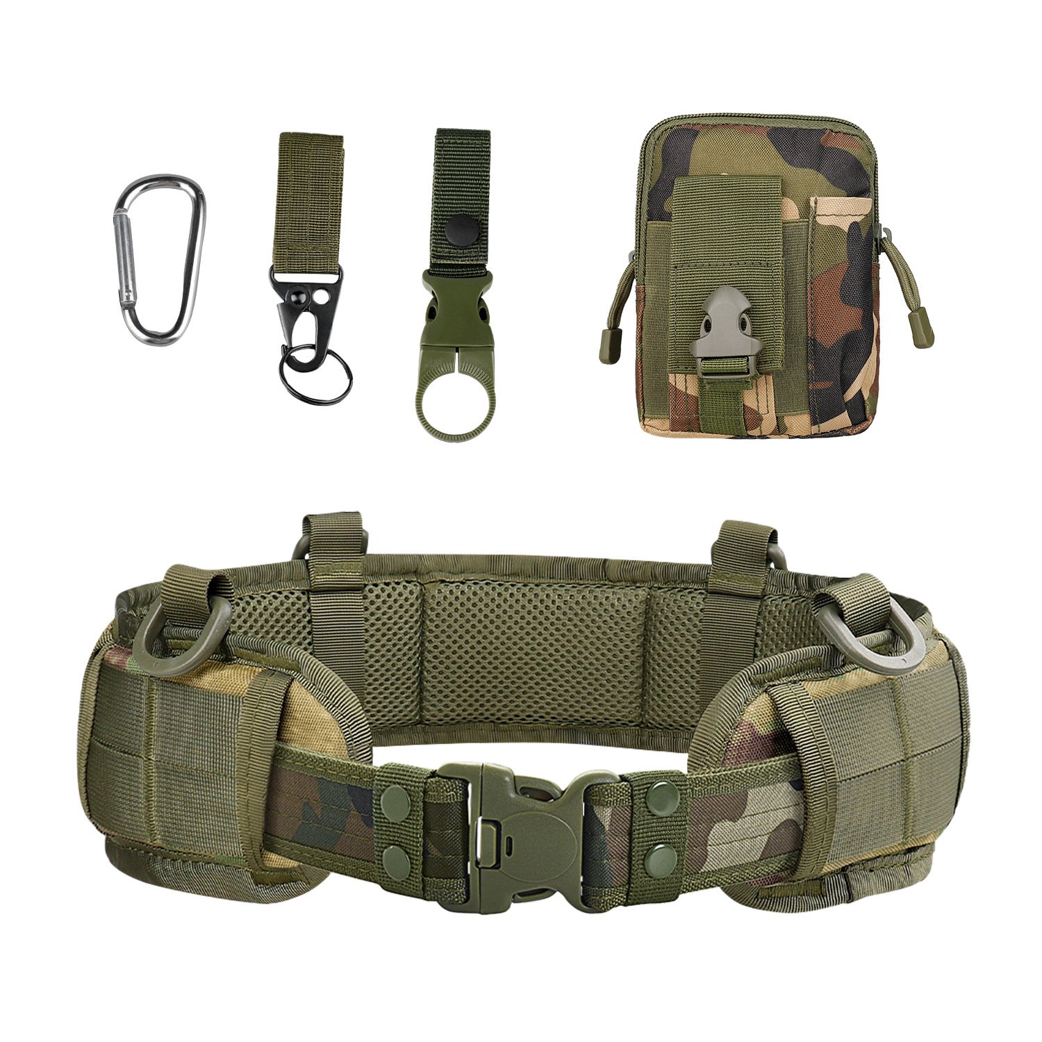 Men's Canvas Camouflage Outdoor Tactical Security Belt Nylon Fabric for War Battle