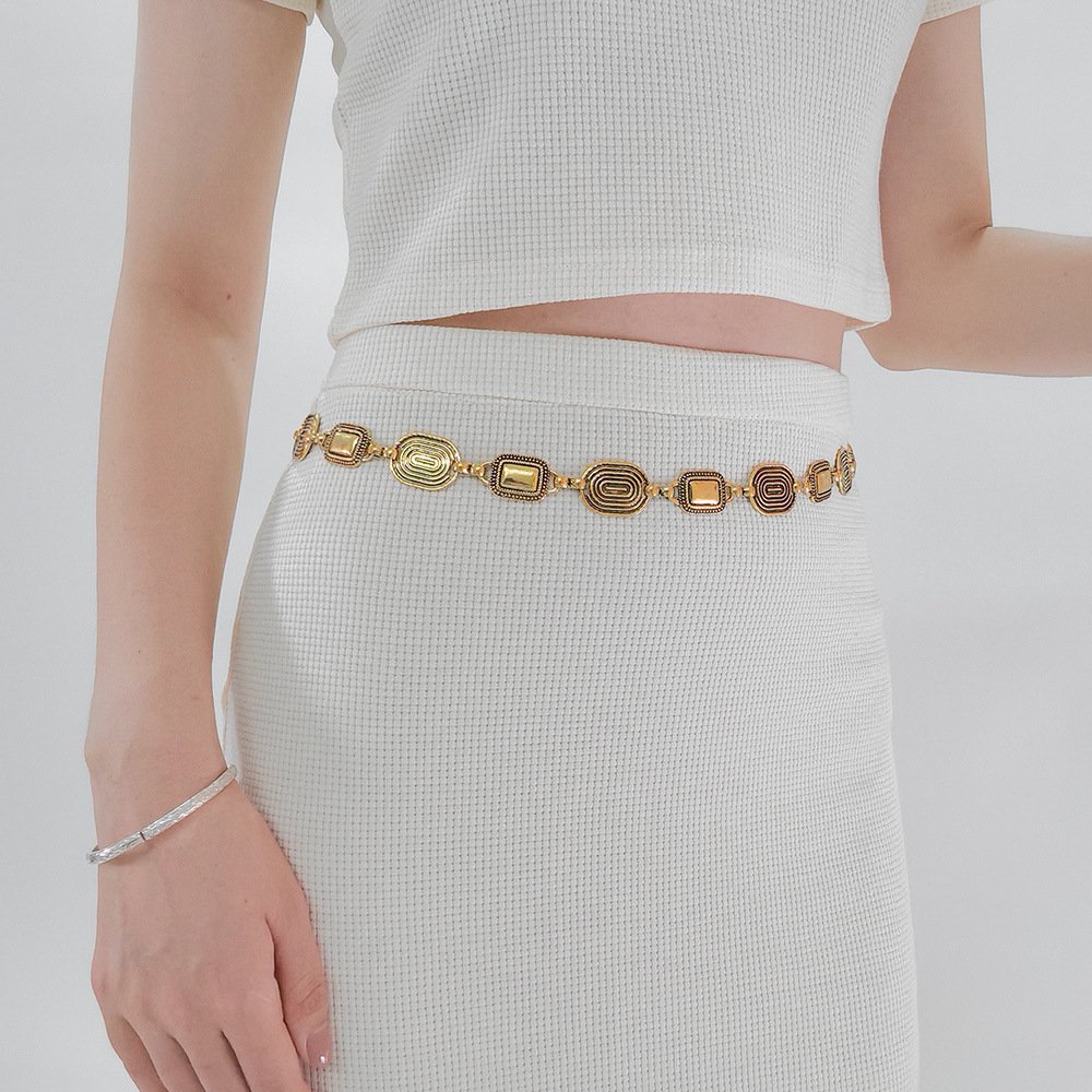 Waist chain women's Bohemian style fashion metal chain belt
