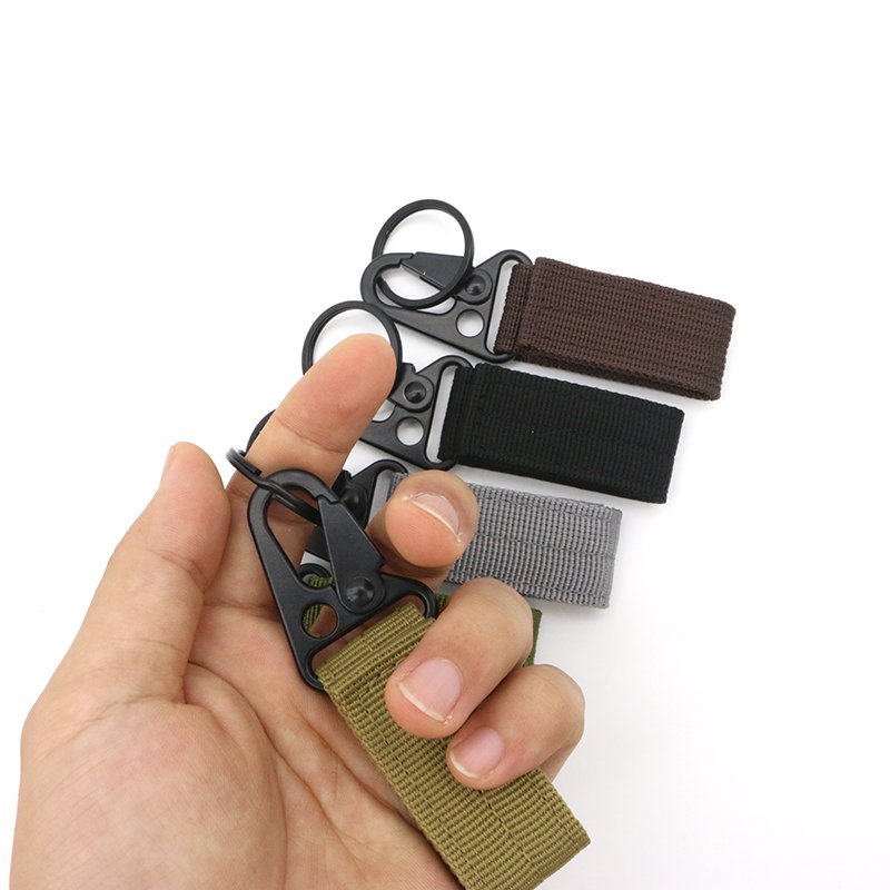Cheap Outdoor sports Eagle Beak Carabiner Key chain Nylon Tactical Holder belts Keychain