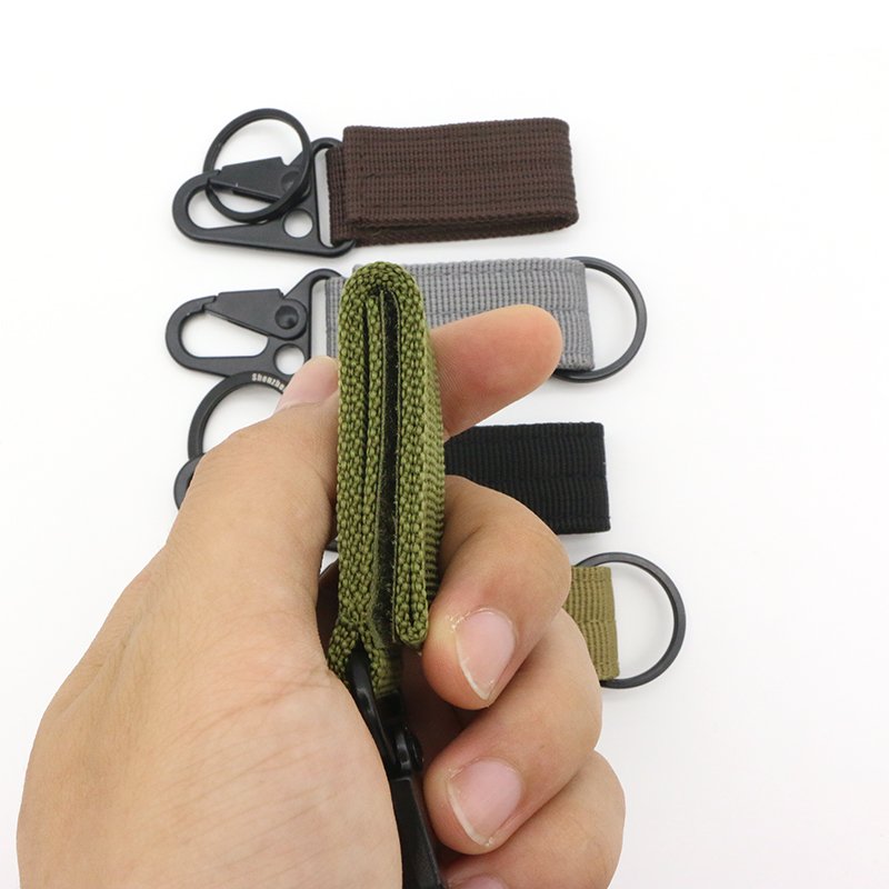 Cheap Outdoor sports Eagle Beak Carabiner Key chain Nylon Tactical Holder belts Keychain