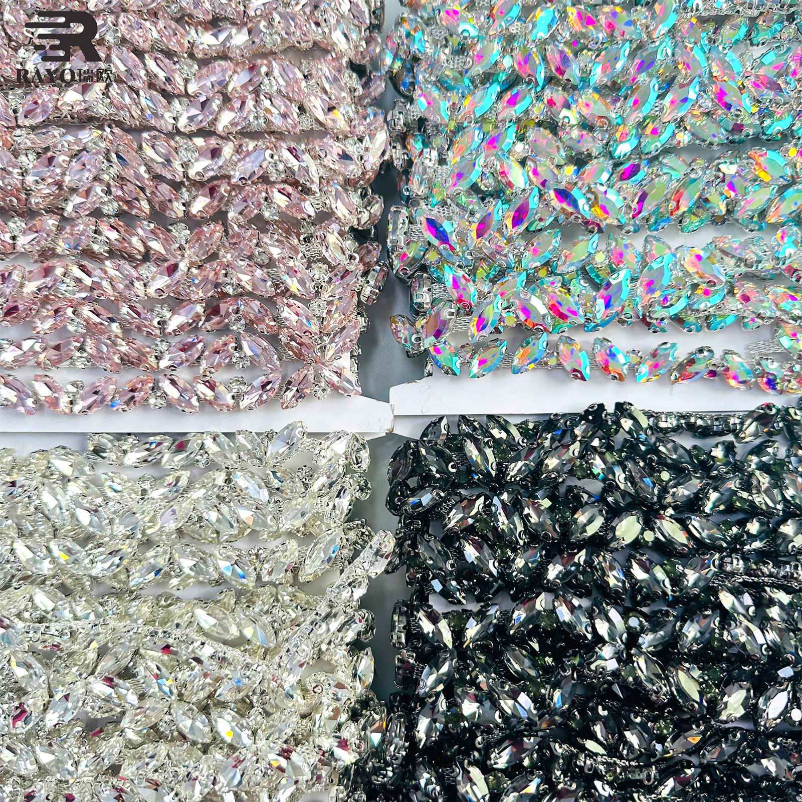 Trimming On Rhinestone Glass Handmade Trim Keychain Hoodie Body Rhinestones Necklaces Stone Roll rhinestone cup chain