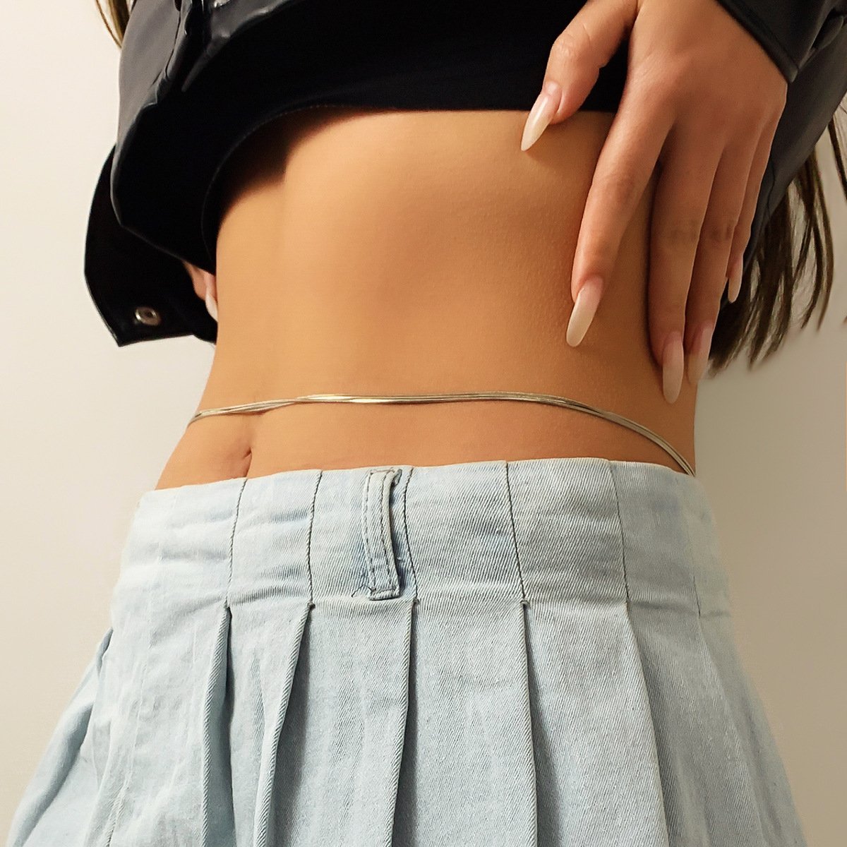 Snake Bone Waist Chain Women Sexy Bilayer Chain Belt Women Waist Body Jewelry Sexy Shorts Belly Chain For Women