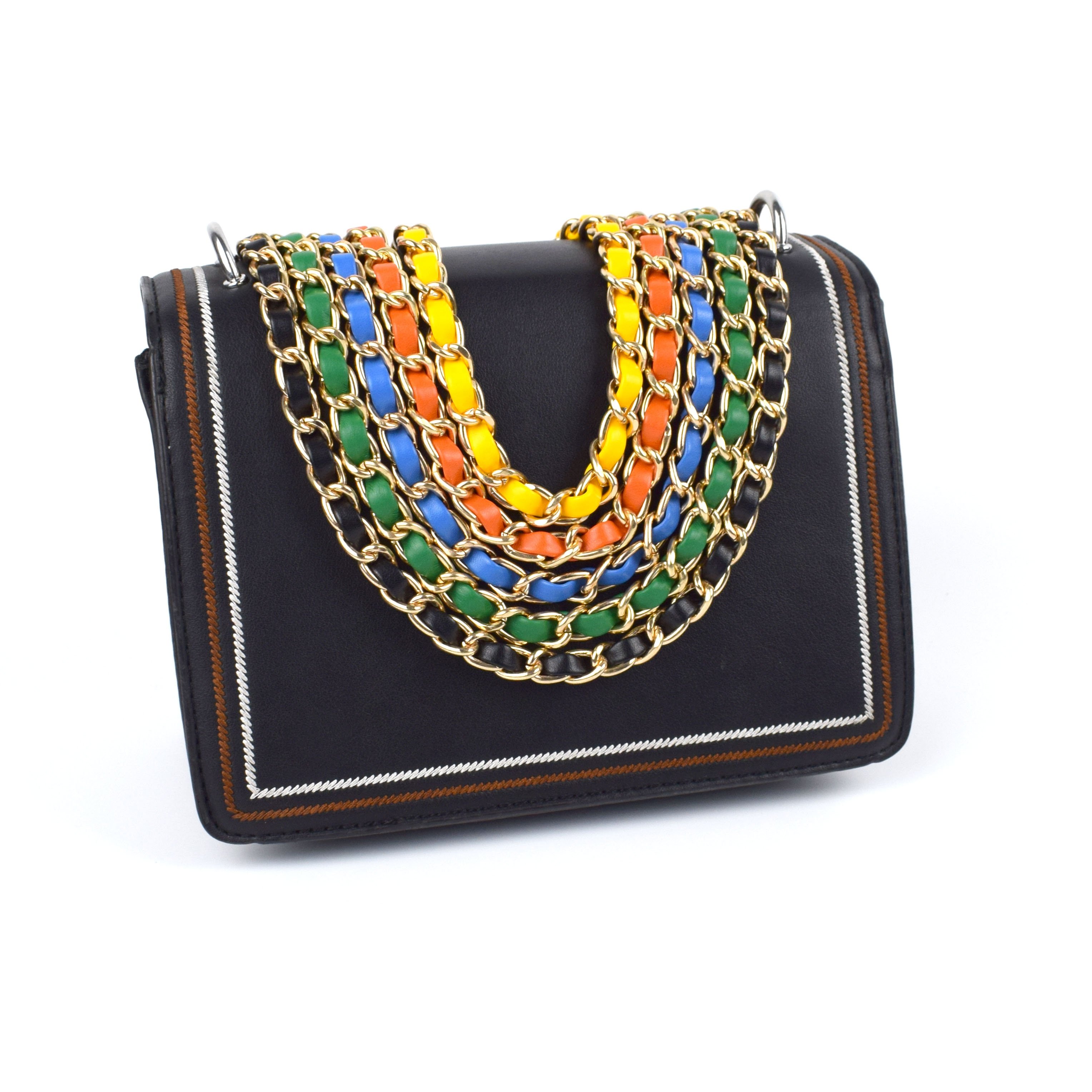 MeeTee RZC-130 120cm Bag Accessories Colorful Handbag Accessories Wear Leather Belt Crossbody Shoulder Bag Belt Alloy Bag Chain