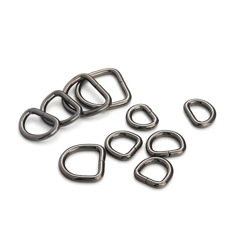 Handbag Hardware Accessories Bag Strap Dog Collar Webbing D Ring Buckle For Keychain Alloy Tactical Buckle D ring chain