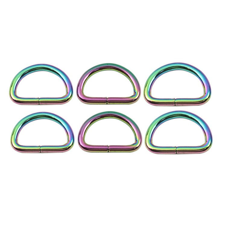 Handbag Hardware Accessories Bag Strap Dog Collar Webbing D Ring Buckle For Keychain Alloy Tactical Buckle D ring chain