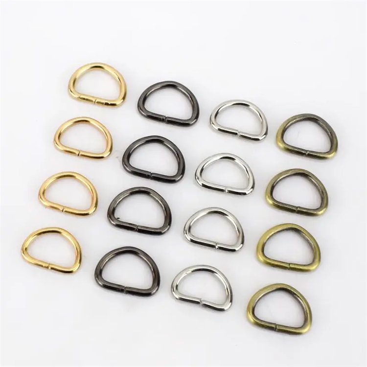 Handbag Hardware Accessories Bag Strap Dog Collar Webbing D Ring Buckle For Keychain Alloy Tactical Buckle D ring chain