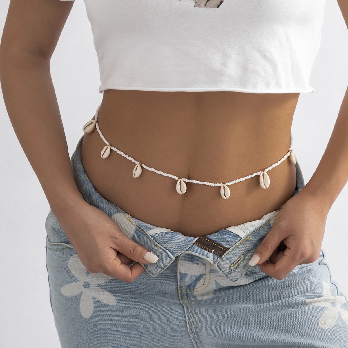 Weaving Beach Wind Fine Jewelry Body Chain Bohemian Beads Shells Body Chains Retro Sexy Chain Belt Women Waist