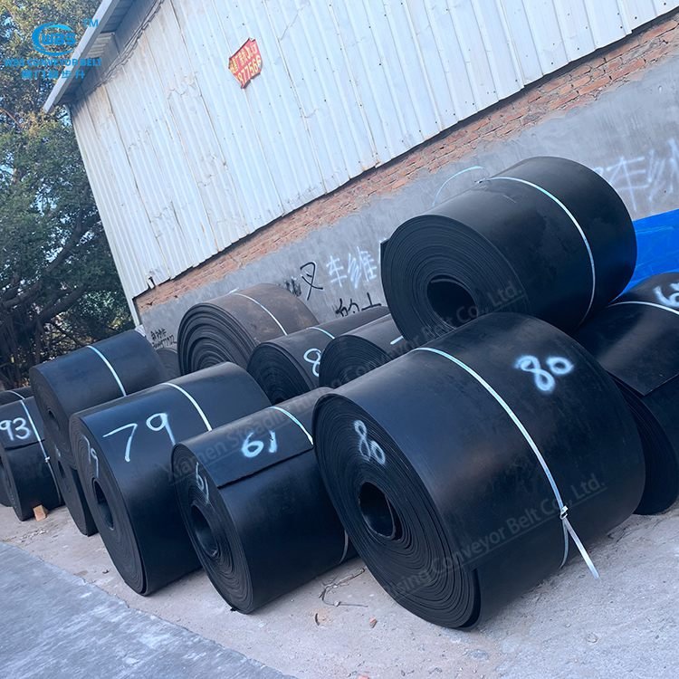 Hot Selling High Quality Heavy Duty EP300/2 Flat Leather Conveyor Belt For Mine Stone