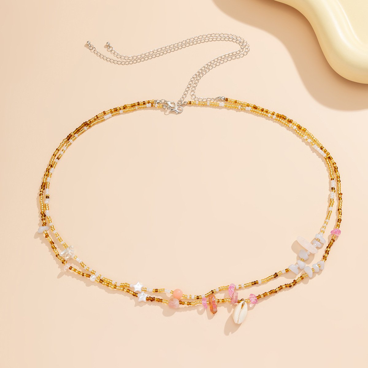 Wholesale Bohemia Shell Colorful Beaded Body Chain Multi Layered Sexy Waist Chain Women Charm Vacation Beach Bikini Jewelry