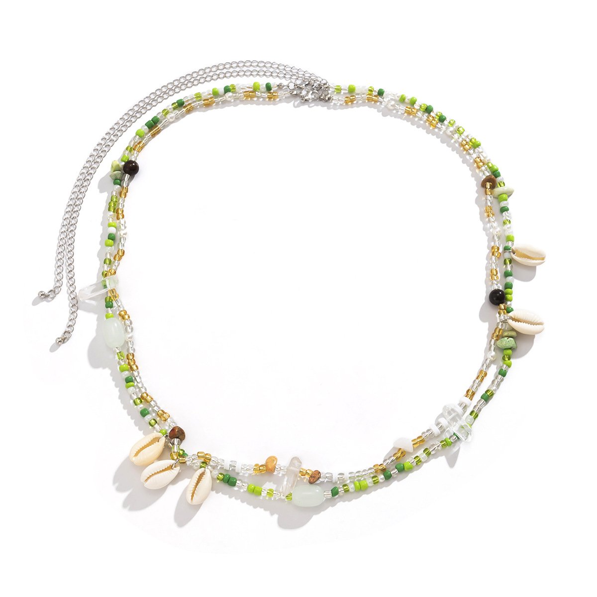 Wholesale Bohemia Shell Colorful Beaded Body Chain Multi Layered Sexy Waist Chain Women Charm Vacation Beach Bikini Jewelry