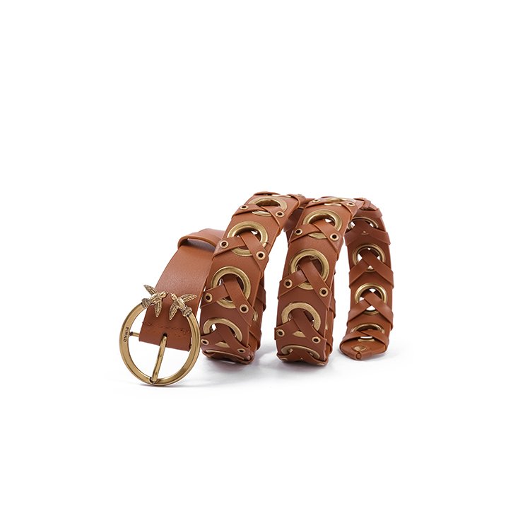 Leisure hardware perforated alloy leather belt 38mm wide plate buckle custom women's alloy temperament belt