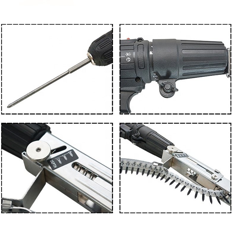 Woodworking tools portable automatic chain belt screw gun cordless screw gun adapter with chain for wood