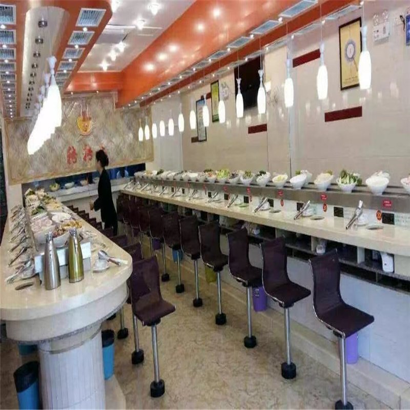 sushi conveyor belt system Restaurant automatic revolving sushi Full-automatic rail delivery equipment Meal delivery train