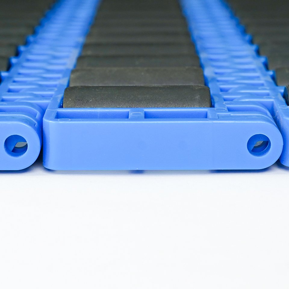 YONGLI Chain Plate Conveyor Belt Blue White Customized Plastic Modules Belt Sprocket Wheel For Corrugated Paper Industry