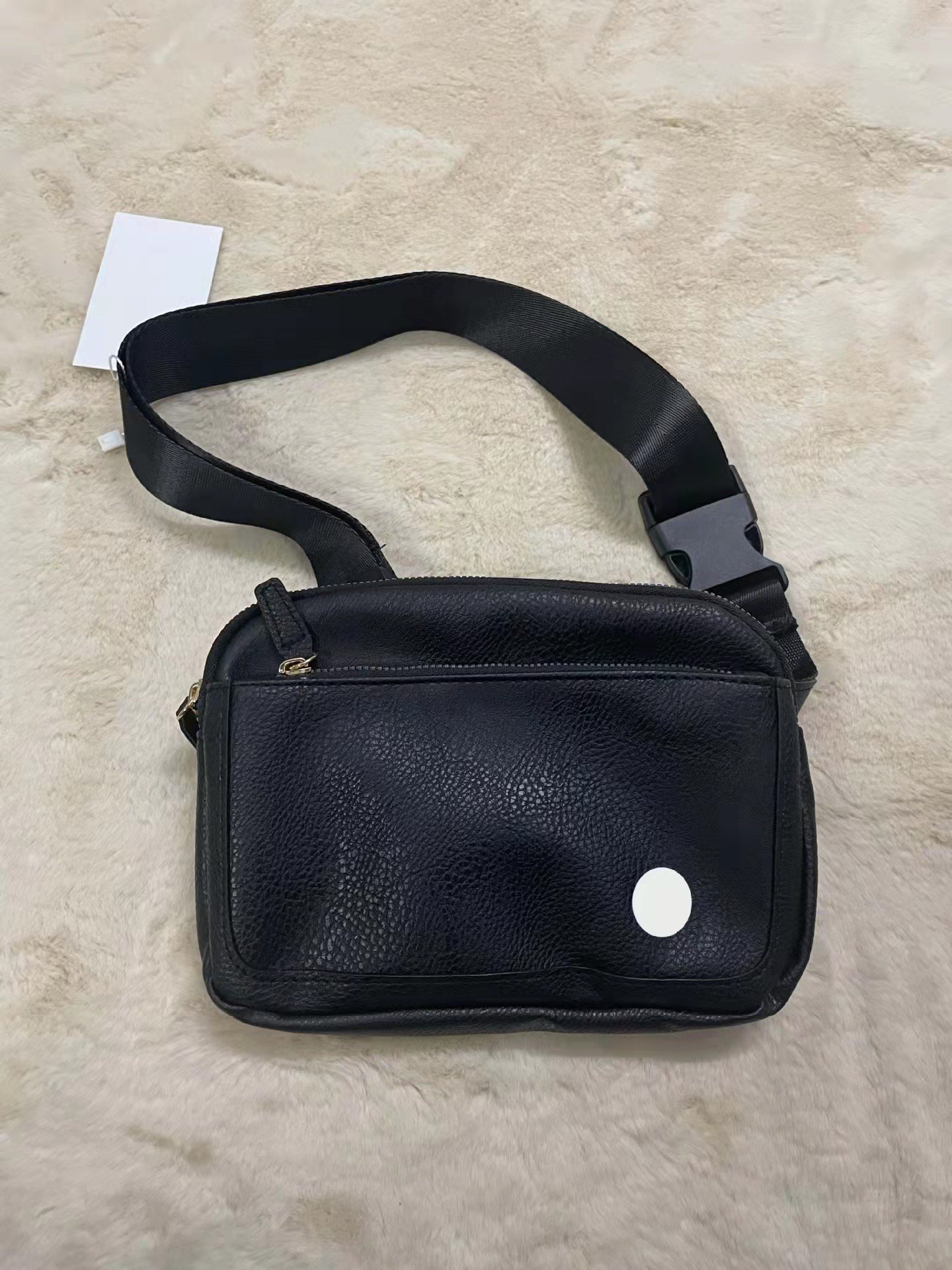 F05 lulu Metal Label Women's Belt Bag Mini Crossbody Bag Adjustable shoulder strap Faux leather Fanny pack