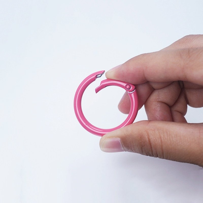20mm round carabiner spring gate O ring openable key ring leather bag belt strap chain buckle snap clasp clip