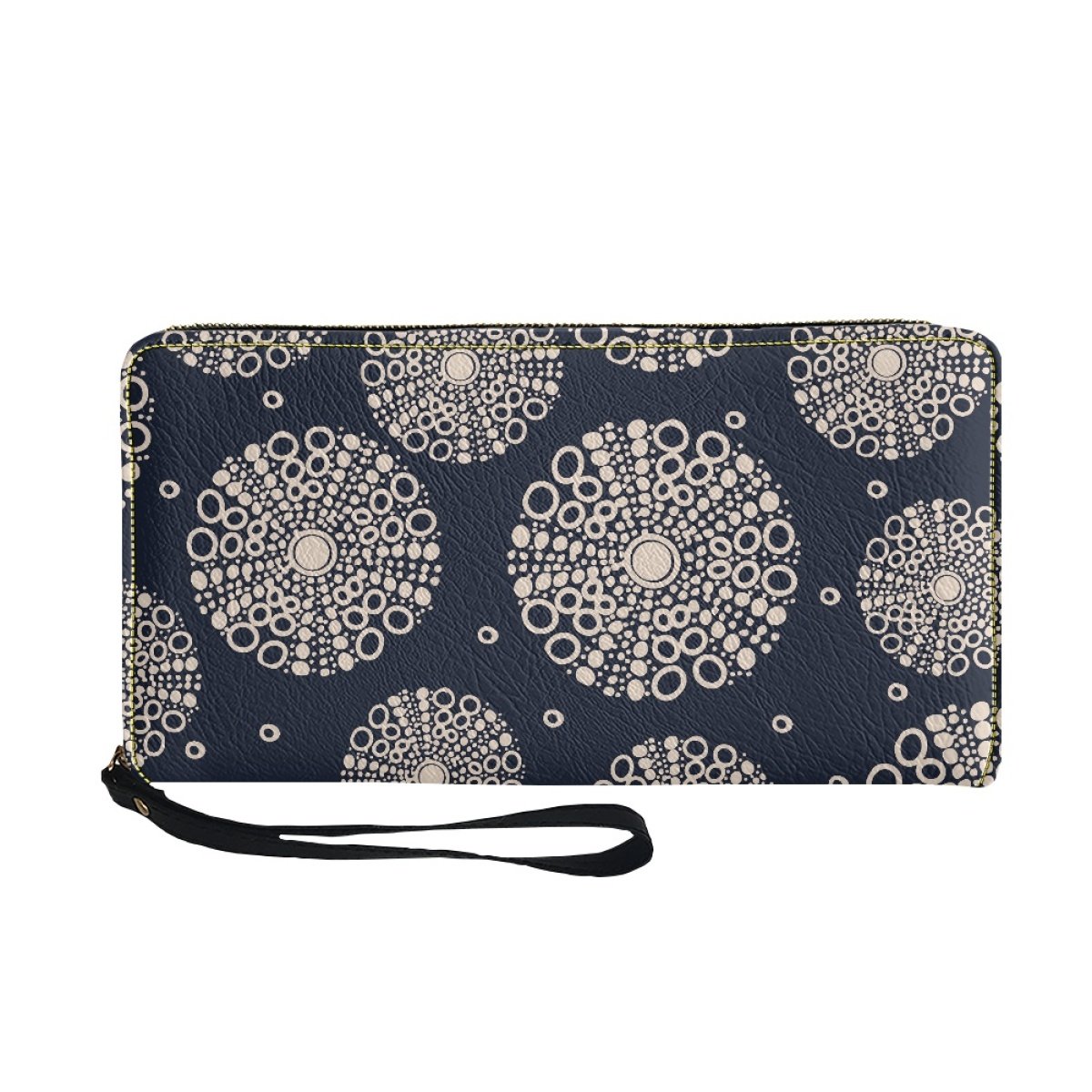 Hot Sale Portable Belt Wallet Hawaii Life Island Fashion Sea Urchin Prints Pu Leather Zipper Long Wallet Print On Demand