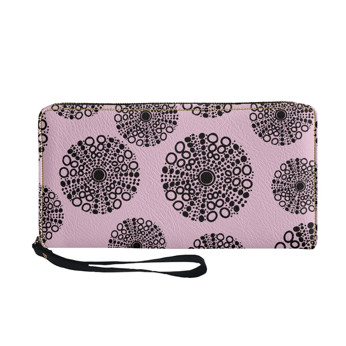 Hot Sale Portable Belt Wallet Hawaii Life Island Fashion Sea Urchin Prints Pu Leather Zipper Long Wallet Print On Demand