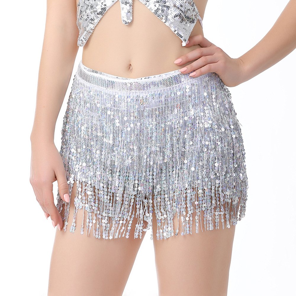 Quick delivery of spot goods Bohemia Halloween dance Party hip scarf sequin waist chain for women dance costumes