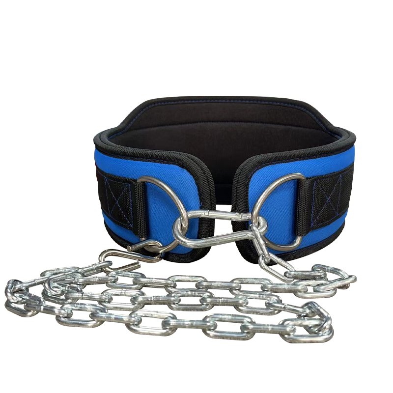 Wholesale Fitness Dip Belts for Powerlifting Bodybuilding EVA & Neoprene & Cowhide Material Custom Logo Metal Chain Training