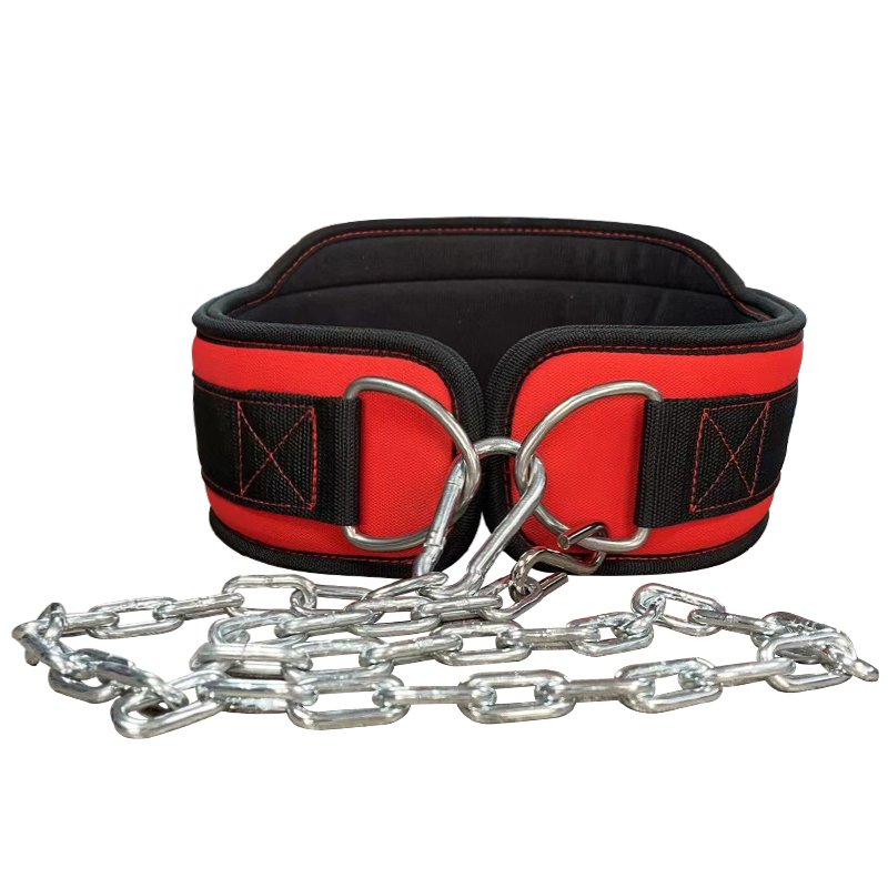 Wholesale Fitness Dip Belts for Powerlifting Bodybuilding EVA & Neoprene & Cowhide Material Custom Logo Metal Chain Training