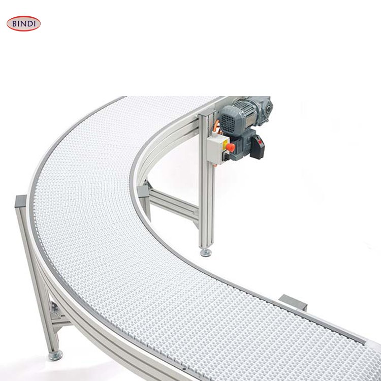 Discount Price Aluminum Frame Customized Manufacturer Adjustable Height Plastic Mesh Belt Conveyor