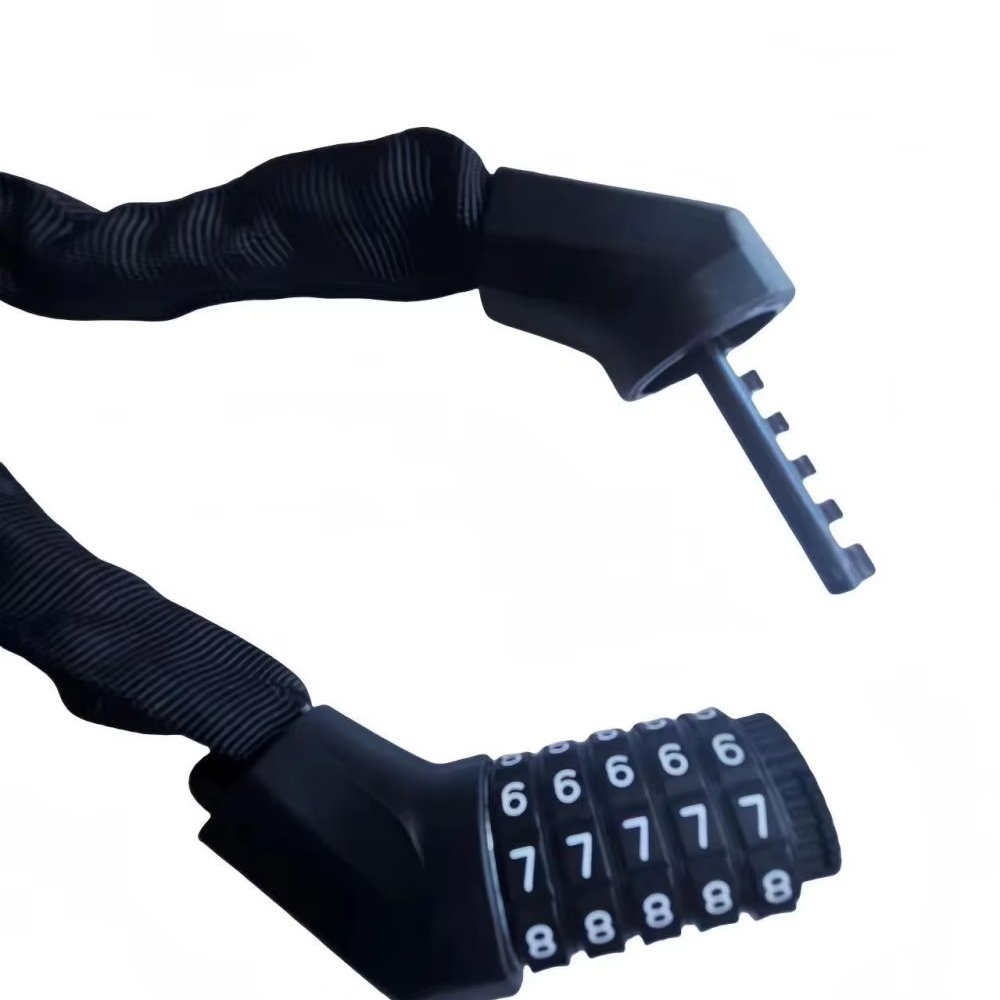 2024 anti-theft riding accessory motorbike customized Bike lock 5-digit code chain lock good quality