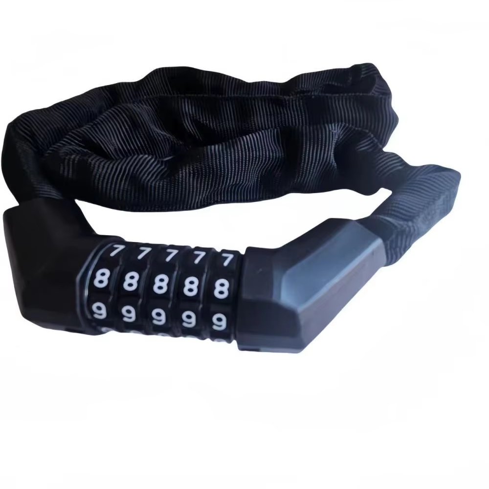 2024 anti-theft riding accessory motorbike customized Bike lock 5-digit code chain lock good quality