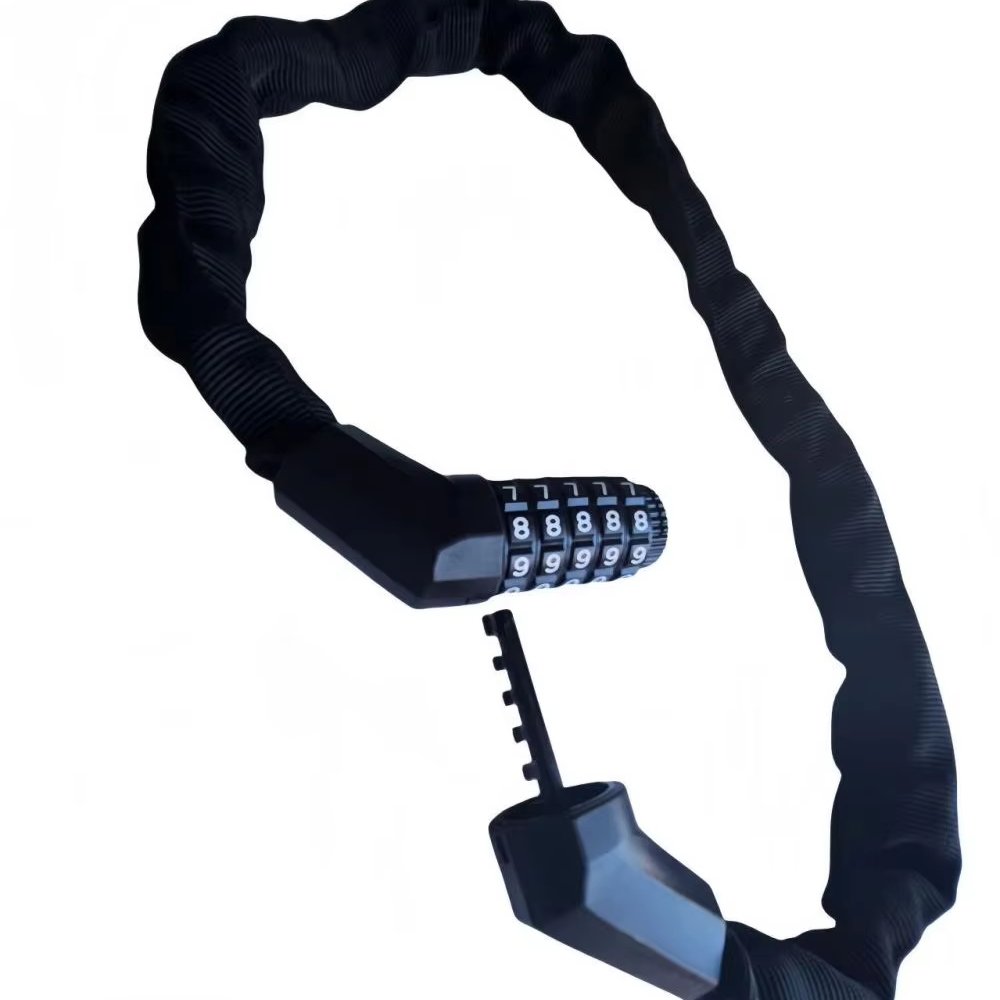 2024 anti-theft riding accessory motorbike customized Bike lock 5-digit code chain lock good quality