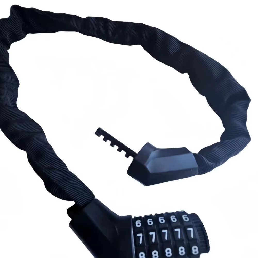 2024 anti-theft riding accessory motorbike customized Bike lock 5-digit code chain lock good quality