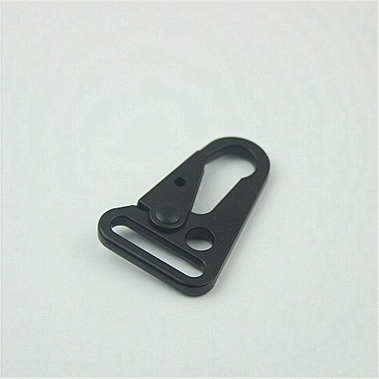 Zinc Alloy Steel Black Olecranon Hook Outdoors Climbing Sling Clip Carabiner Keychain Backpack Webbing Belt Spring Snap Hook