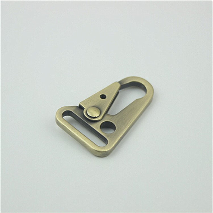 Zinc Alloy Steel Black Olecranon Hook Outdoors Climbing Sling Clip Carabiner Keychain Backpack Webbing Belt Spring Snap Hook
