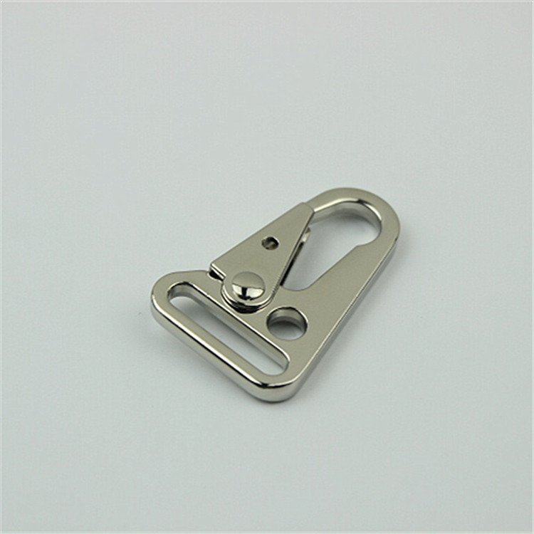 Zinc Alloy Steel Black Olecranon Hook Outdoors Climbing Sling Clip Carabiner Keychain Backpack Webbing Belt Spring Snap Hook